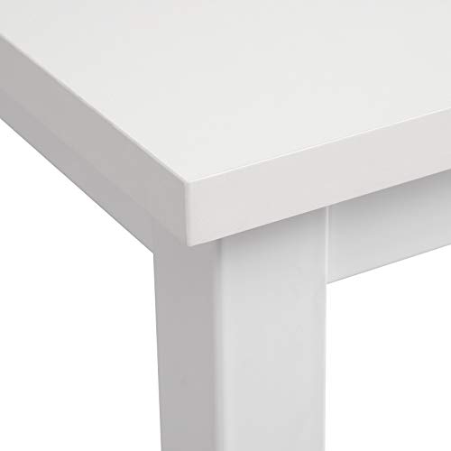 WOLTU BT30ws 1x Bartisch Bistrotisch Stehtisch Esstisch, Metallgestell, Tischplatte aus MDF, Weiß, 140x40x100cm(BxTxH) – Bild 7