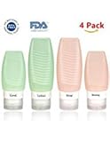 HOMIEHOME Silicone Leak-proof Travel Bottles TSA Approved 4 Pack
