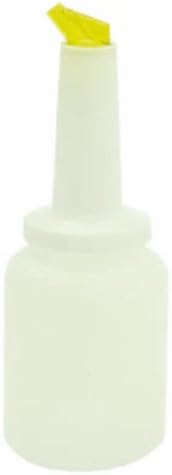 Excellante 2-Piece, 2-Quart Store and Pour-White with Yellow Accents