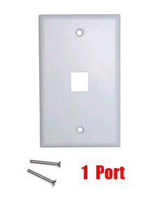 iMBAPriceÂ® 1 Port Keystone Jack Wall Plate 1-Gang - White