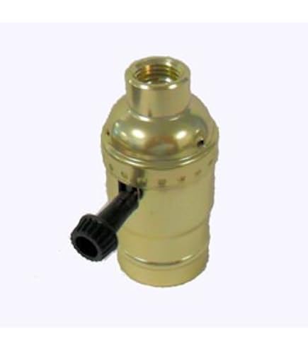 Brass 3-Terminal Light Socket - 2 Circuit Turn Knob Medium Base