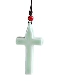 Ceramic Whistles Necklace Handmade Cross Shape