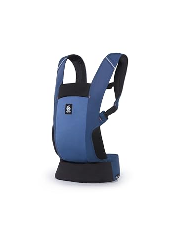 Ergobaby Away Travel Carrier for Babies & Toddlers (5.4-15.9 kg), 2-Position Back Carrier, Midnight Blue