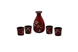 Glazed Ceramic 5 Pcs Japanese Sake Set