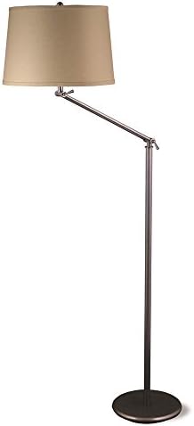 Lighting Enterprises F-1495/9485 Oil Rubbed Bronze Floor Lamp with Khaki Linen Hardback Shade