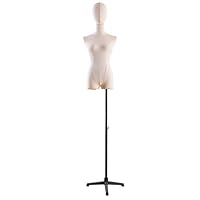 YANZHEN Female Mannequin Torso Body Sewing Showcase Human Body Model Height Adjustable Stable Base (Color : White, Size : S)
