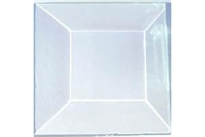 STALLINGS STAINED GLASS 1.5 X 1.5 Inch Square Clear Stained Glass Bevels Box of 30