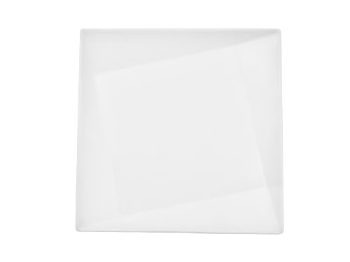 CAC ChinaQZT-208 Crystal 9-Inch Super White Porcelain Square Plate, Box of 24