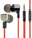 SOWND MHMS272CA01-RA HD 3.5mm D-Shape Microphone Earphones (Red)