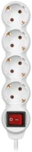 basicline - Base 4 messa a terra+interruttore +cavo 1,5m 3g1 bianco borsa risvolto