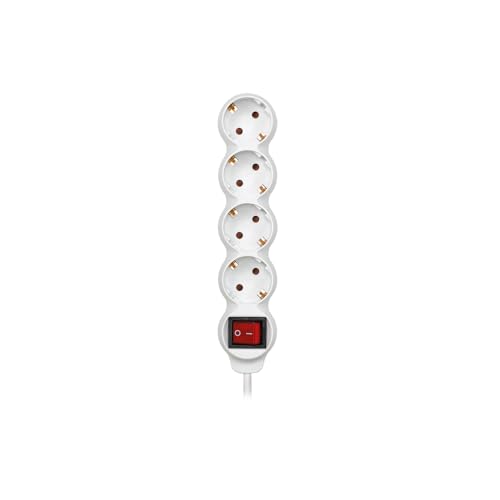 basicline - Base 4 messa a terra+interruttore +cavo 1,5m 3g1 bianco borsa risvolto