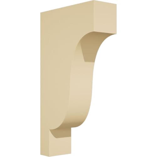 3 1/2"W x 10"D x 18"H Newport Signature Urethane Corbel, Primed Tan