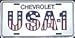 Chevrolet USA-1 License Plate  ~ Dixie Seal & Stamp 