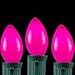 Novelty Lights Ceramic Christmas Replacement Bulbs - Outdoor Individual Bulbs for Events, Holiday Parties, Patios, and More - C7/E12 Candelabra Base, 5 Watt Lights (Pink, 25 Pack)