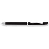 Cross Tech3+ Satin Black Multifunction Pen with Chrome Plated Appointments (AT0090-3)
