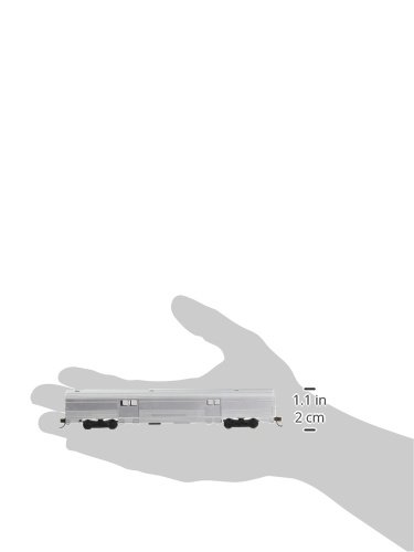 Bachmann Industries Streamline Fluted 2-Door Baggage Car - Unlettered Aluminum (N Scale), 72'
