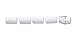 Pentel Refill Eraser For AL, AX and PD Series Pencils 5 Pcs/Tube, Box of 12 (PDE-1), White, 60 Pack