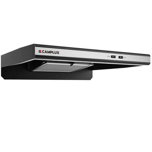 CAMPLUX RV Range Hood 22 Inches,12V DC Range Hood, Ultra Quiet, Powerful Suction, Ideal for RV Travel, Mobile Homes, Yachts, or Small Apartments