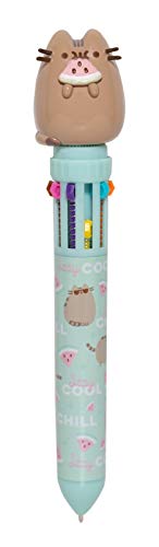 Grupo Erik Pusheen Kawaii – Retractable Pen – Children's School Pen – for Children with 10 Colours in 1 │ Pretty Stationery Accessories: Birthday Gift Girl