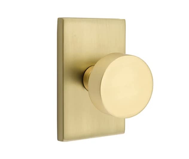 Photo 1 of ***Missing hardwer***
Privacy Set, Modern Rectangle Rosette, Modern Round Knob, Satin Brass