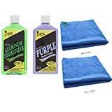 California Custom Products Purple Metal Polish/Deoxidizer Bundle with Microfiber Detailing Towels