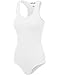 FPT Womens Basic Racer Back Tank Top Bodysuit WHITE LARGE