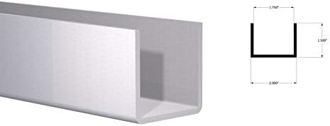 アルミチャンネル1個 幅3インチ X 高さ1 1 2インチ 壁 2 3 4インチミルフィニッシュ8フィートに適合