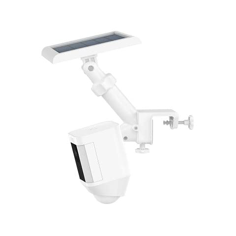 Ring Gutter Mount for Stick Up Cam, Spotlight Cam & Solar Panels - No-Drill Gutter Clamp, White