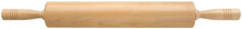 Fletchers' Mill Rolling Pin, Unfinished Maple - 15 Inch, Professional Rolling Pin for Baking, Pasta, Pie, Cookie Dough, MADE IN U.S.A.