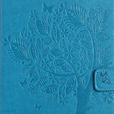 iPad Mini 2 Mini 3 Case, LittleMax(TM) Lightweight PU Leather Flip Stand Embossed Cat & Tree Case Smart Cover with Auto Wake/Sleep for Apple iPad Mini 3/2/1 [One Free Stylus Pen]-#2 Blue