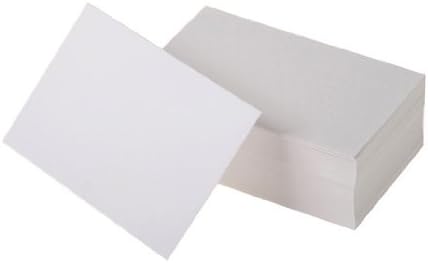 100 Blank Playing Cards Flash Cards Smooth & Glossy Straight Edges White Approx (54x90mm) The Perfect Aid for Personal Learning and Exam Revision, Create the Flash Cards You Need!
