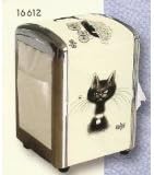 FRENCH VINTAGE TOWEL DISPENSER RETRO AD DUBOUT CATS THE FLY