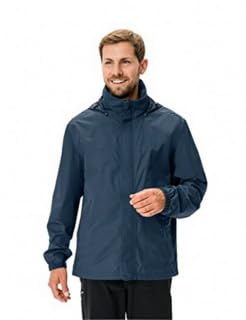 VAUDE Herren Regenjacke Escape Light Jacket, leicht, wasser- und winddicht, atmungsaktiv, dark sea uni, S 3