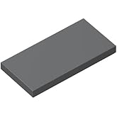 TTEHGB TOY Classic Building Bricks Tile 2x4 with Groove 100 Piece, Compatible with Parts and Pieces 87079, Creative Play Set - 100% Compatible with All Major Brick Brands(Colour: Dark Grey)