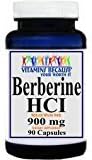 Pure and High Potency Berberine; 900mg Per Serving; 90 Capsules