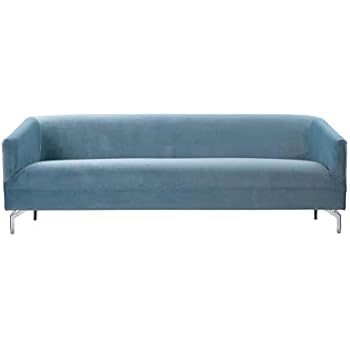 Amazon Com Sandy Wilson Home Elaine Tight Back Sofa Arctic Blue