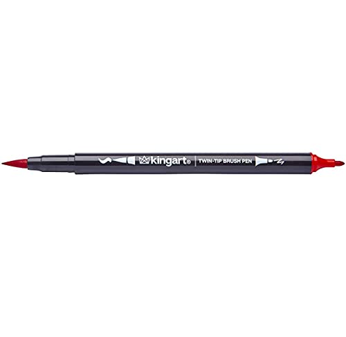 kingart dual tip brush pens 48