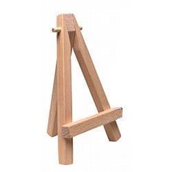 Bizili Painting Canvas Art Craft Table Stand - Mini Elm Wood Easel 12 cm - Traditional Single Mast Easel - Light Brown