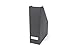 Bigso Viktoria Magazine Organizer - Durable Magazine Holder for Papers, Manuals and More with Metal Label Holder - File Organizer for Office Desks - 4in x 9.7in x 12.7in - Dark Grey