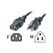 Pc Accessories - Connectors Pro 3 Feet 5-Pack Universal Power Cable 3-Foot IEC320 C13 to NEMA 5-15P CSA UL RoHS, 3 Ft 5-PK Power Cord