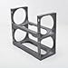 Stackable Modular Wine Rack - 12 Bottle Set (9 modules, 3 top Plates) Silver. Store up to 12 Bottles. Great for organizing and Creating Storage Space. by Stakrax