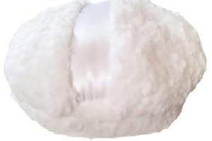 DE'ESSE BOUTIQUE Medium Polar Bear Fluffy Fleece Powder Puff for Dusting Powder - 5 Inch Diameter
