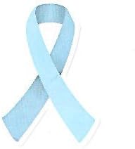 Light Blue Ribbon Stickers | 50 Pack | 1.5" Light Blue Awareness Ribbons