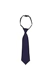 French Toast Adjustable Solid Color Tie Boys Navy 14-20 One Size