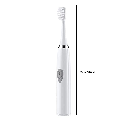 Musommer Electric Toothbrush for Adults Whitening Ultrasonic Toothbrush with 3 Brush Heads Waterproof Ultrasonic Toothbrush (White, 1)