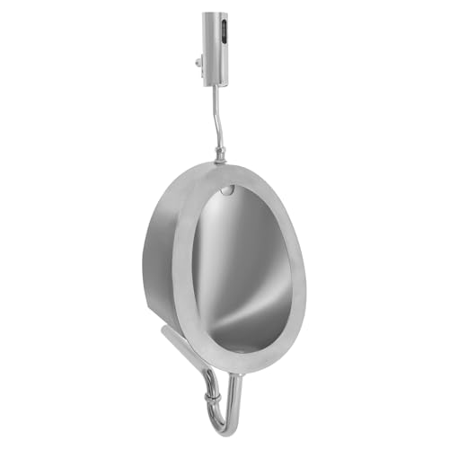 Stainless Steel Urinal with Sensor, Automatic Flushing & Splash-Resistant Design - Wall