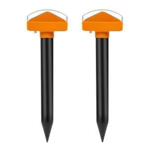 GLB Green Level Berlin | 2 solar mole repellers | 1400 m2 | Moles | Voles | Field mice and lilies | Gardens, orchards, crops and lawns