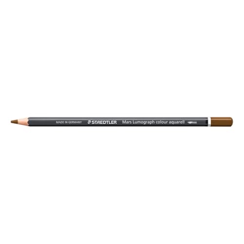 STAEDTLER Watercolour Pencil - Sepia - Mars Lumograph Colour Aquarell - Pack of 6, 104-719