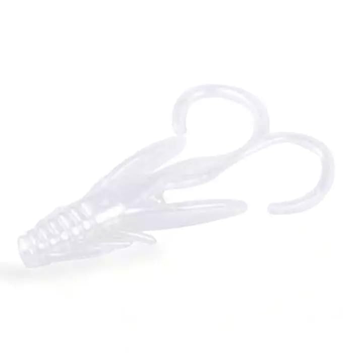 FISHIN ADDICT NANO-CRAY 40mm (1.5'') Crayfish Bug micro fishing lure soft plastic - 10 pack (PEARLY WHITE)