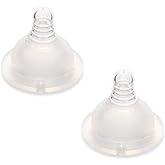 Motif Medical Replacement Slow Flow Nipples for Luna Baby Bottle - Dishwasher-Safe, Silicone Newborn Bottle Nipples - Baby Bottle Nipples for Comfortable Feeding (2 Nipples Included)